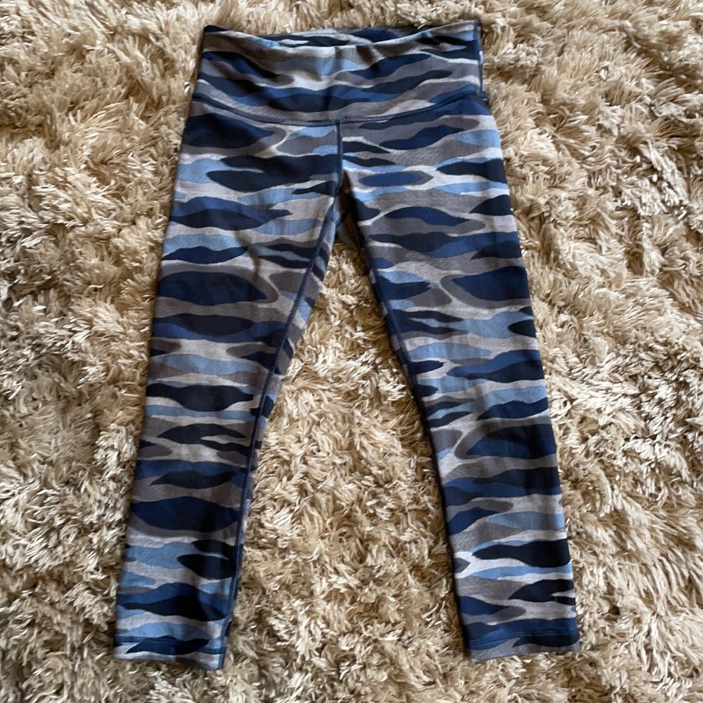 Lululemon Blue Camo Crops